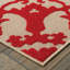 Tapis sable / rouge à motif floral Laub-1095331576