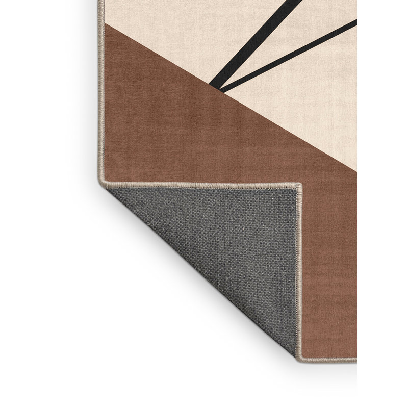Tapis moelleux moelleux à poil long en moelleux beige Erhart, 2 pi x 3 pi