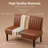 39”W Modern Faux Leather Bench Sofa