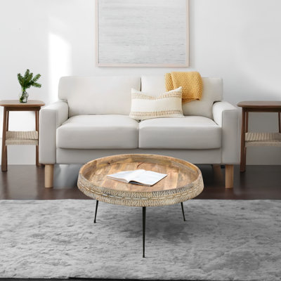 Mabie Solid Wood Top Single Coffee Table