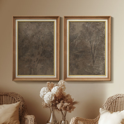 Ensemble de 2 œuvres d'art encadrées de qualité supérieure sur toile de qualité supérieure avec cadre de 26 po x 36 po