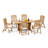 5 Pcs Grade-A Teak Wood Dining Set: Warwick Console Folding Rectangle Table And 4 Marley Folding Reclining Arm Chairs #11MR1504-112321861