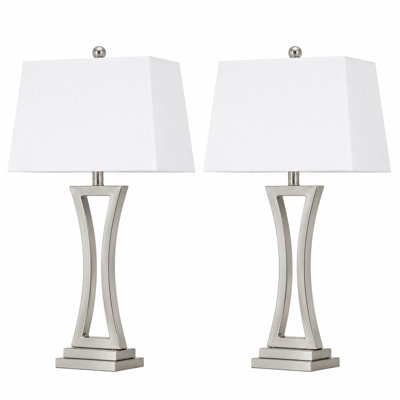 Ensemble de 2 lampes de table modernes en métal Landon de 79 cm (31 po) avec variateur à 3 niveaux.