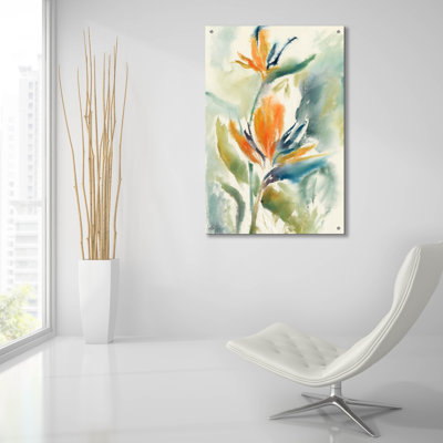  «Impressions Of Paradise 2» par Victoria Barnes, art mural en verre acrylique, 24 po x 36 po