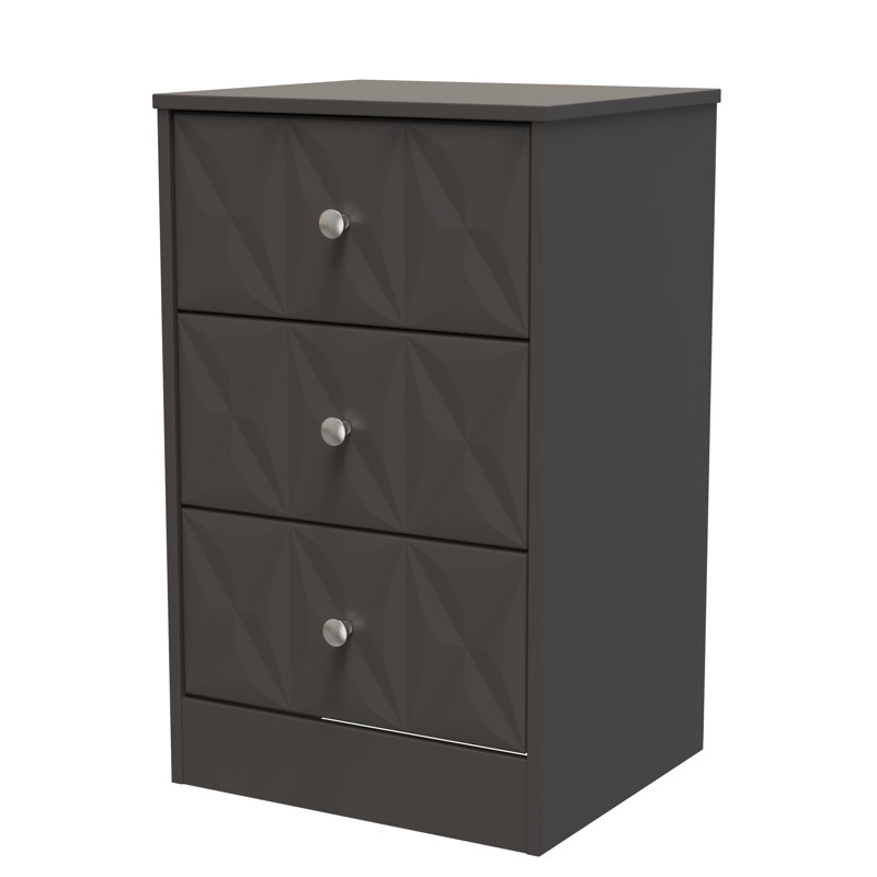 San Jose Bedside Table, Graphite Black