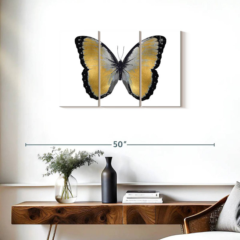 Papillon Brampt métallique I, H 20 po x l 33 po