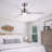 48" Brushed Nickel Lowe Profile Ceiling Fan With Light-301255000-301255001