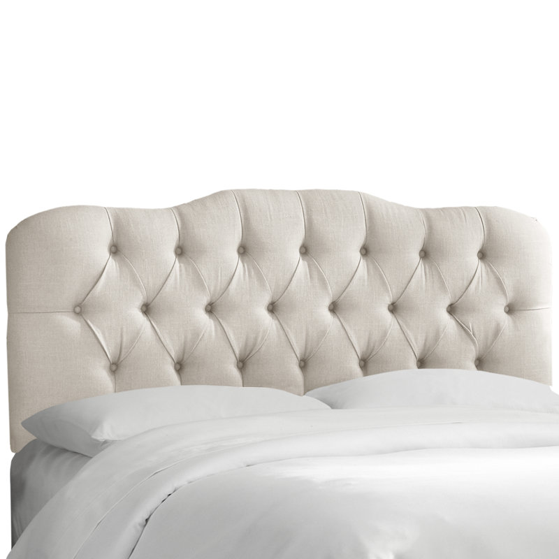 Tête de lit tapissier Rodan, Simple, Lin classique talc