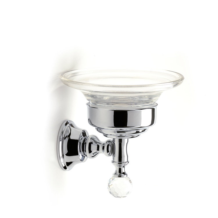 Porte-savon mural en verre / cristal Smart Light, Chrome