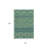 3' X 5' Green And Navy Blue Tribal Washable Area Rug With UV Protection