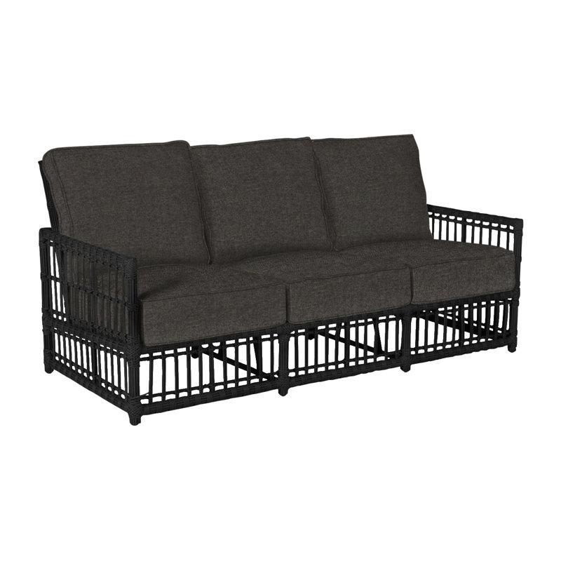 Newport Woven Sofa - Onyx, Linen Navy, Welt, Onyx