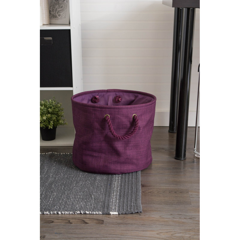 Bac en tissu panaché Aona, Aubergine, H 12 po x l 15 po x p 15 po