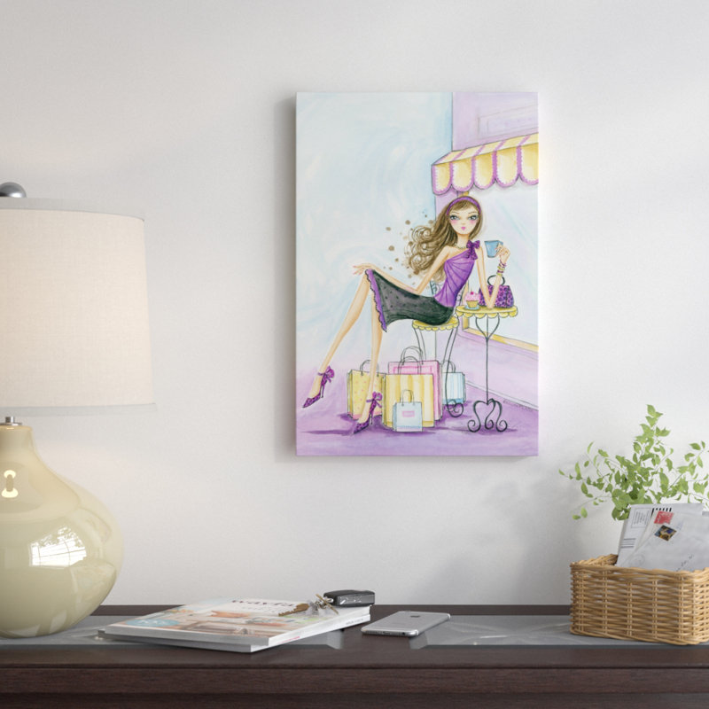 Reproduction d'art sur toile tendue, "Spring Into Magasiner Thérapie" par Bella Pilar, H 40 po x l 26 po x P 1,5 po