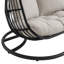 Balancelle double Sherrod complète - gris foncé et beige oléfine