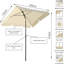 200 cm W X 125 cm D Beach Parasol with Pulley Lift
