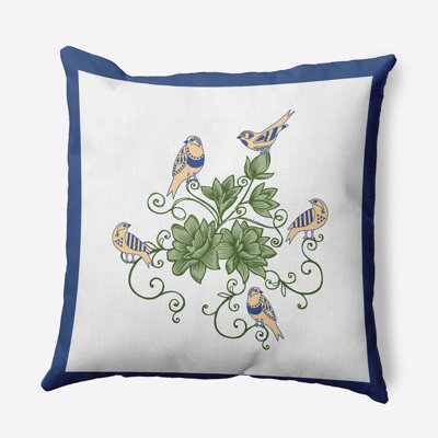 Floral Reversible Throw Pillow