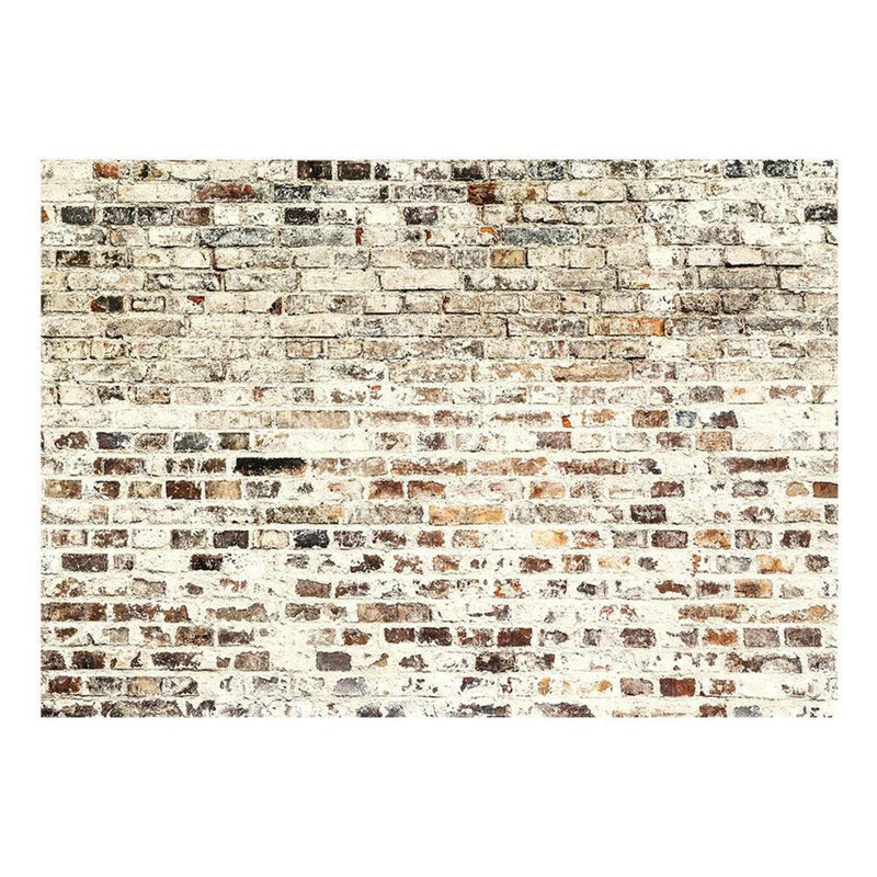 Dekesha Brick Wall Mural, 82" L x 118" W, Beige