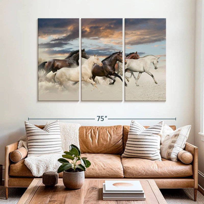 Galloping Desert Horses, 42" H x 65" W