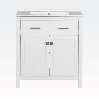 Meuble-lavabo de 30 pouces avec lavabo en céramique