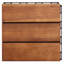 Alleva 11.81'' L x 11.81'' W Wood Interlocking Deck Tile in Brown