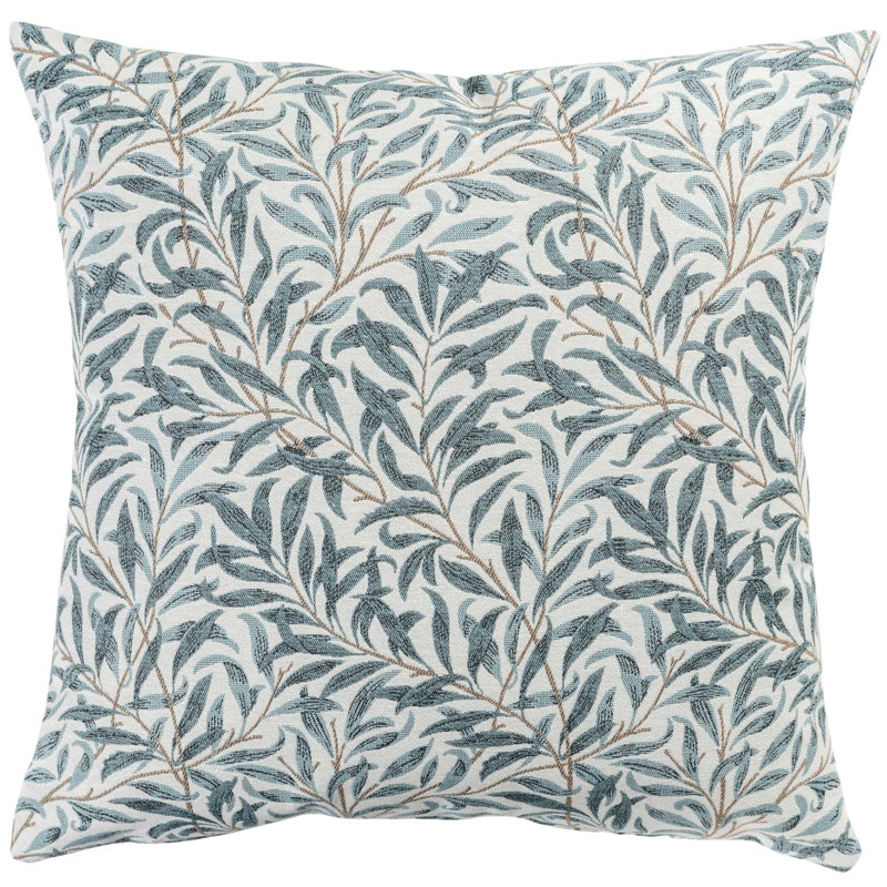 Floral Blue Cushion, Synthetic filled, 58x58cm