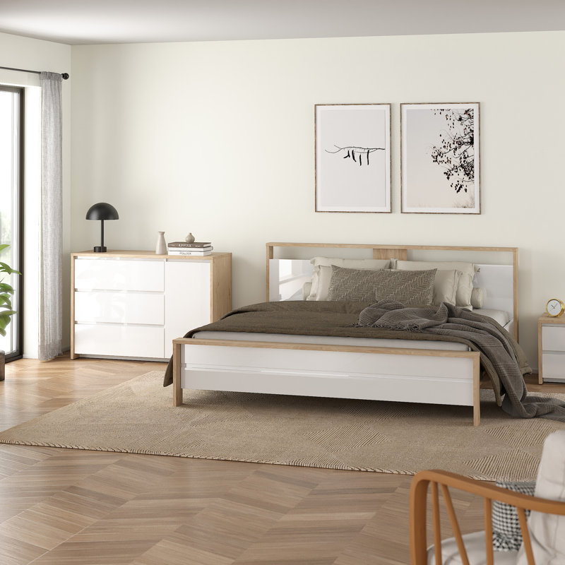 Borislava 118.6cm Sideboard, Brown;White