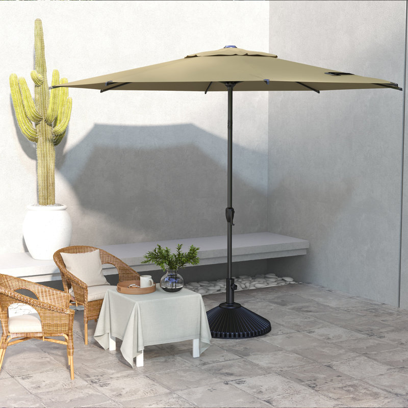 Parasol de marché 108 po Lyon, Brun, L 132 po x P 132 po