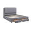 Ensemble de lit double tapissier contemporain gris clair en tissu gris clair avec tiroirs de rangement et ensemble de lit 1 pièce-1828562144