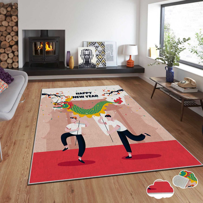 Luxurious Velvet Area Rug, 3.3 x 4.6 ft, 100% Polyester, 740 g/m² | Non-Slip Dot Underside, Laminated Sponge for Comfort | Easy Clean, Machine Washable at 86°F | Perfect for Living Room, Bedroom, and Home Decor