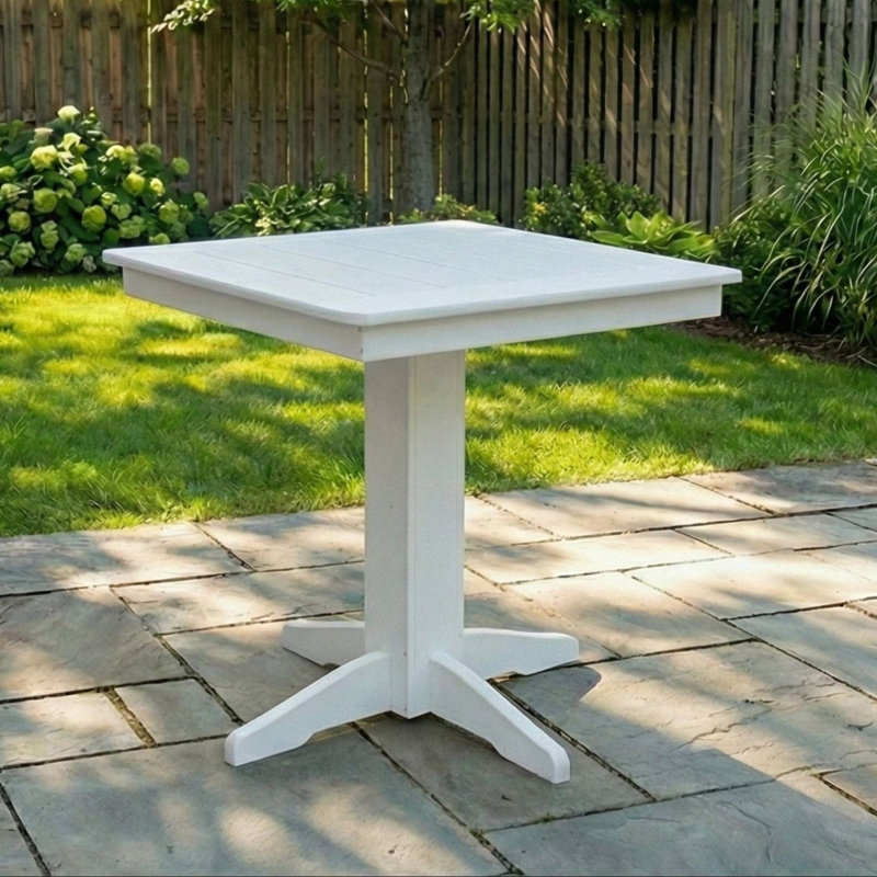  Table de comptoir carrée en poly composite, 33 po, noir, 33 in, Black