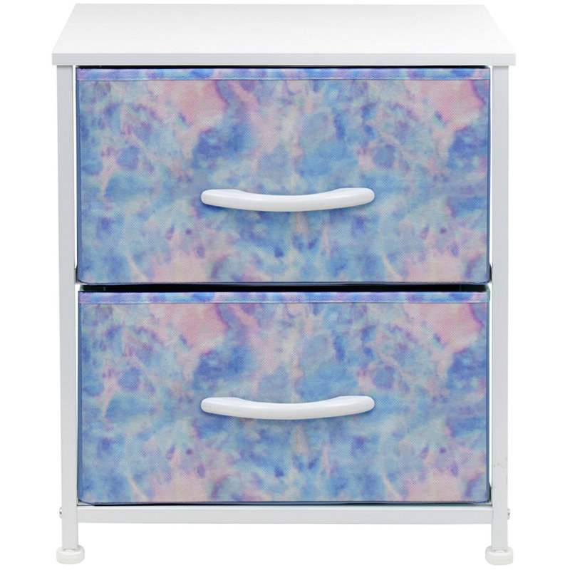 Commode 2 tiroirs - Teinture Tie Dye