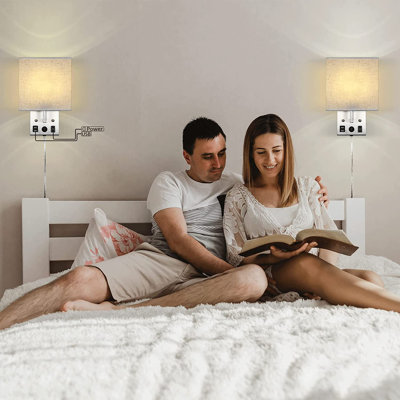 Namyia Steel Plug-in Flush Mounted Sconce