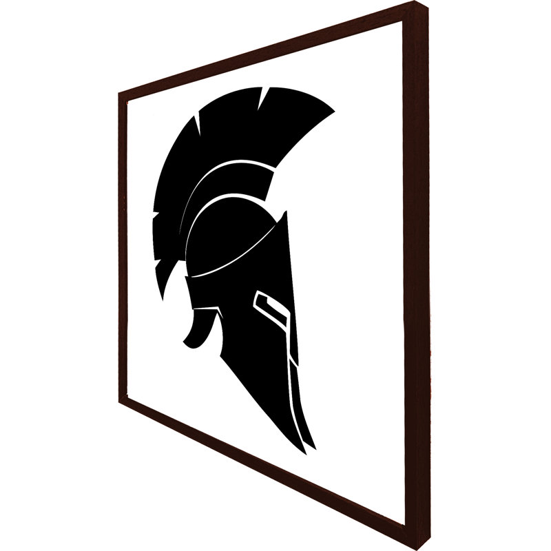 Assata Roman Helmet - Single Picture Frame Print, Black Framed, 31cm H x 31cm W x 4cm D