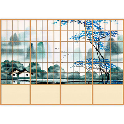 Japanese Scenery Peel & Stick Floral Border