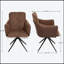 Ensemble de 2 chaises de bureau et de salle à manger modernes avec accoudoirs, fonction pivotante à 360 °, idéales pour diverses pièces et sièges confortables-95123895