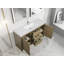 Meuble-lavabo simple en chêne naturel 59 "avec lavabo intégré Allier