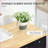 Cabinets with Solid Wood Countertop, Modern Storage with 2 Drawers, Adjustable Shelf &amp; Doors | Black | Dining Room