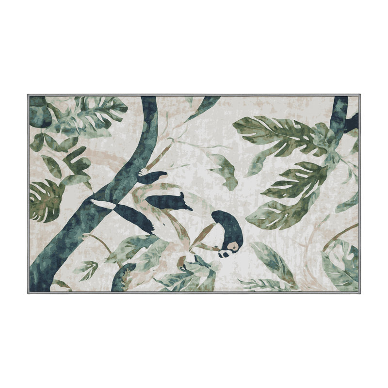 Tapis gris soyeux et moelleux, Rectangle 2 pi x 3 pi