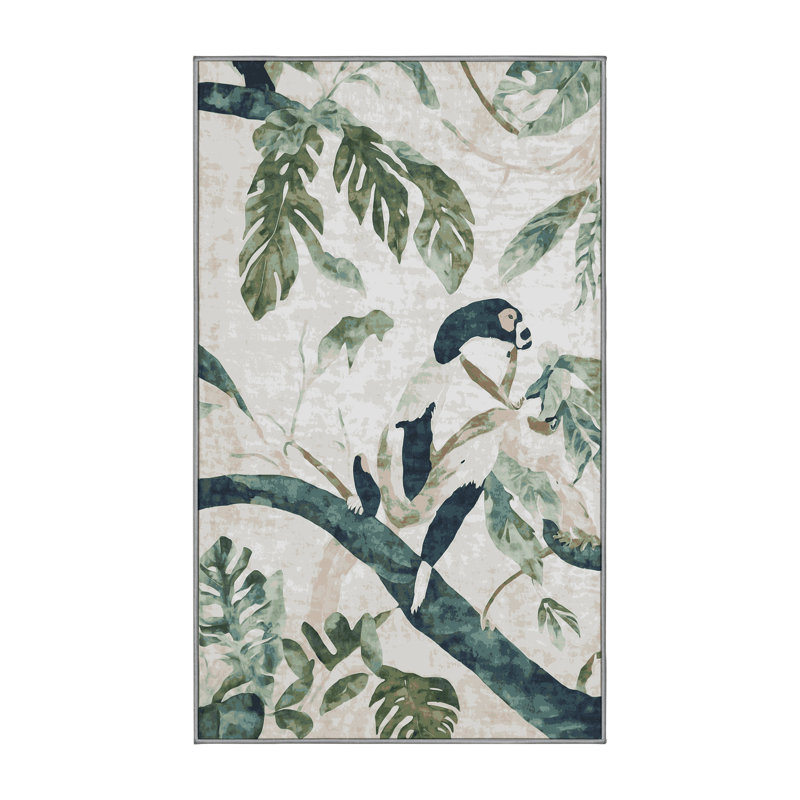 Tapis gris soyeux et moelleux, Rectangle 5 pi x 7 pi