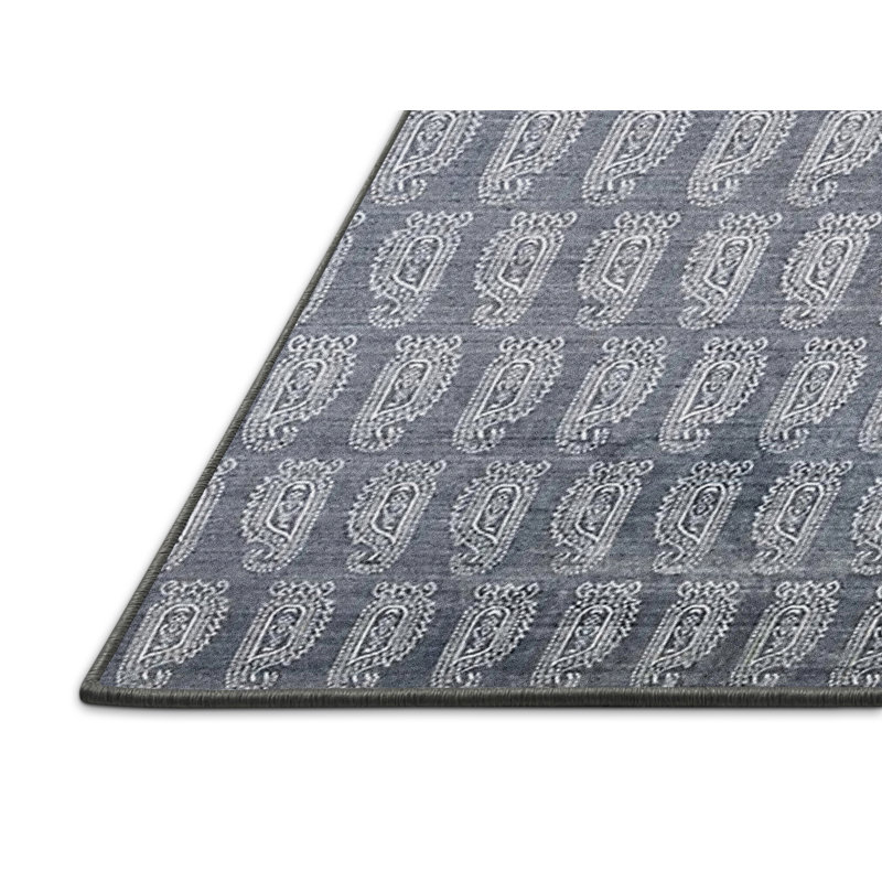 Tapis géométrique gris, Rectangle 7 pi x 10 pi