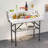41"W Portable Two-Tier Ice Table Folding Ice Cooler Table with Drain and Detachable Skirt