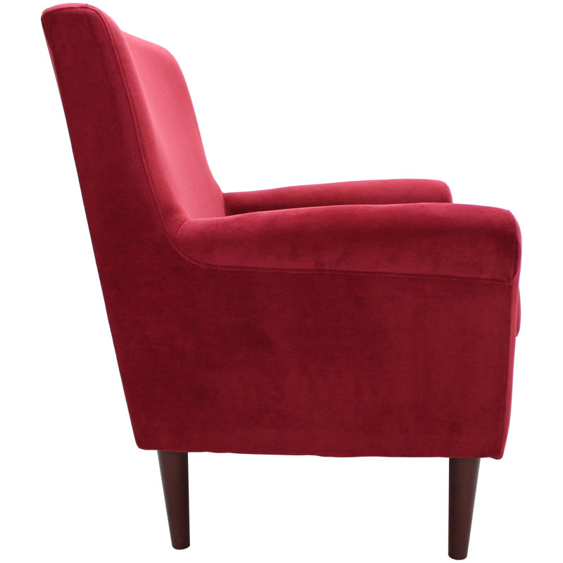 Ronald Upholstered Armchair, Cherry Red