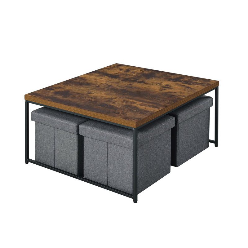 Aitor Coffee Table, 19.6" H x 35" L x 35" W, Oak