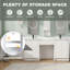 Meuble-lavabo double 72 po avec 2 lavabos et portes à fermeture douce
