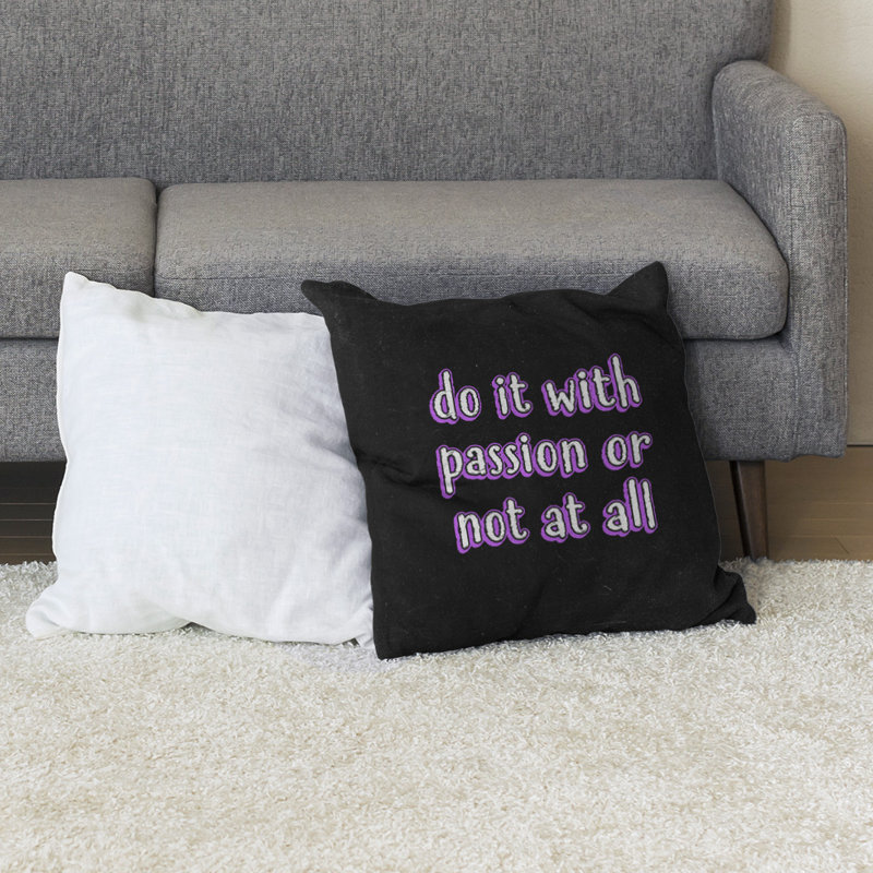 Coussin de sol inspiration passion, H 28 po x l 28 po, Violet