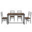 Ensemble de table et de chaises cinq pièces avec dossier, style industriel, structure solide