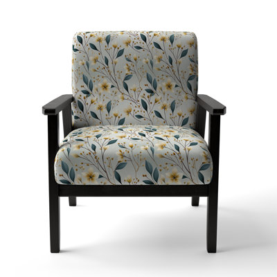 Minimalist Ferns - Chaise rembourrée d'appoint avec motif bohème et motif