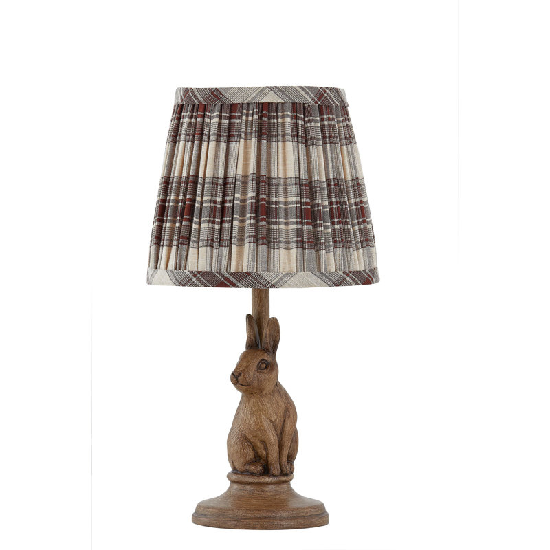 Mini lampe 13 po avec abat-jour en lin Ifeyinwa, brun