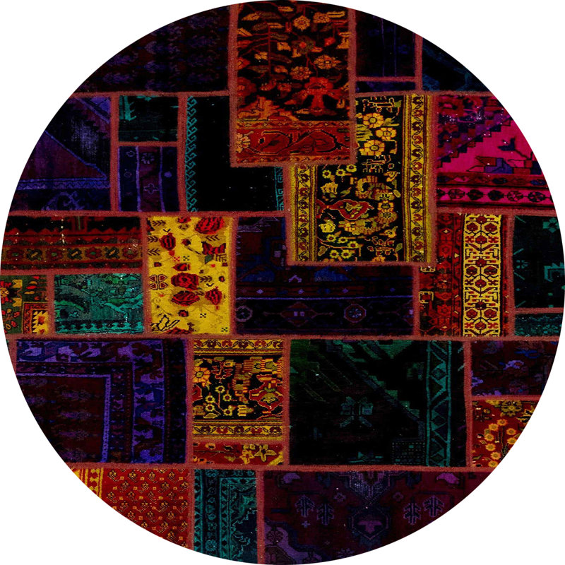 Abstract Indoor Rug, Round 8'