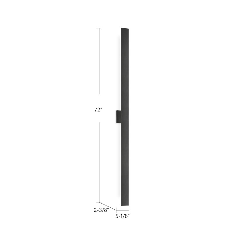 Vesta 1 - Light LED Wallchiere, Brushed Nickel, 28" H x 5.126" W x 2.375" D